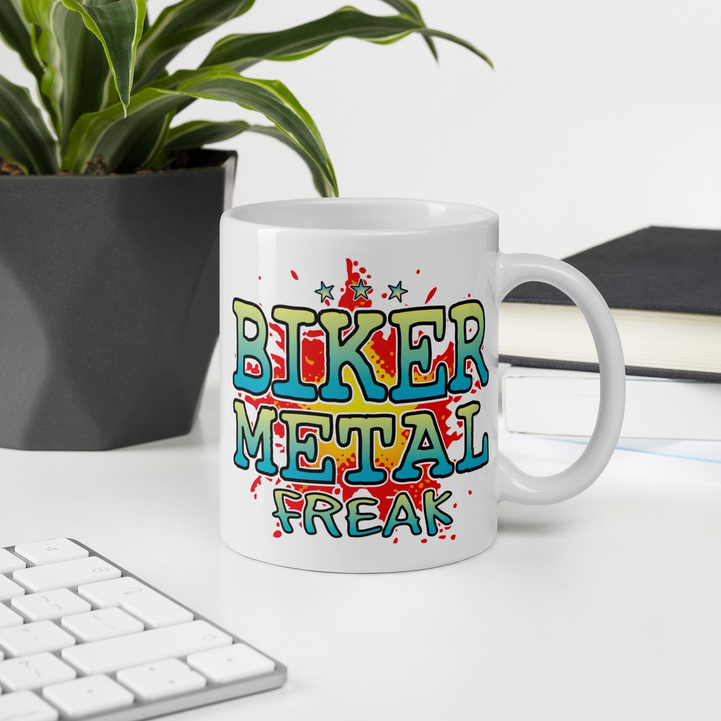 Biker Metal Ceramic Mug