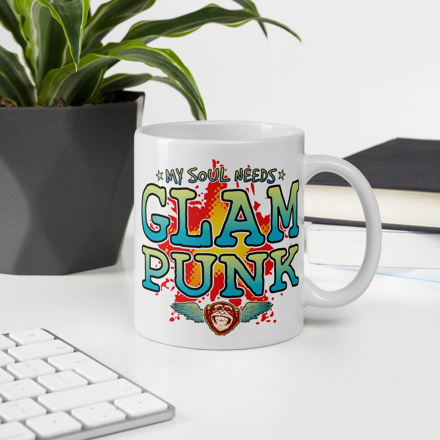 Glam Punk 11oz White Ceramic Soul Mug