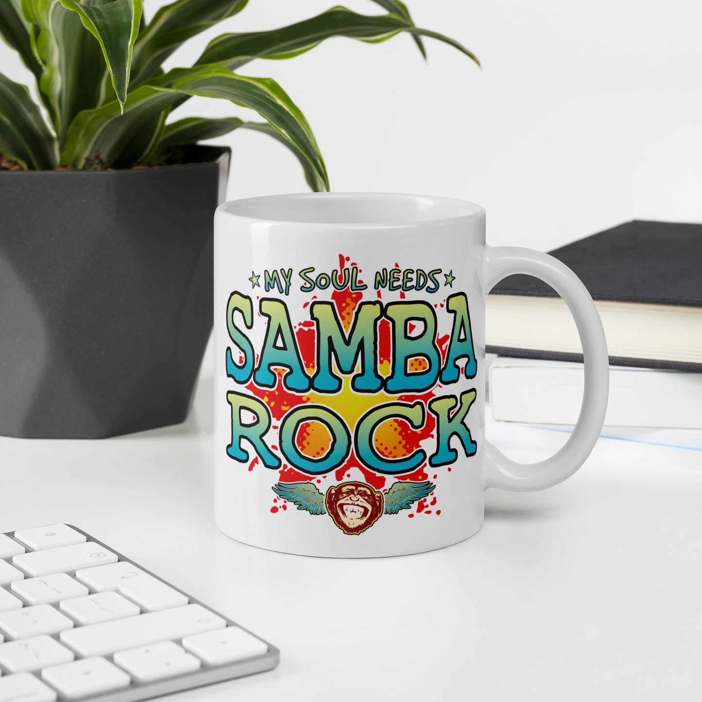 Samba Rock 11oz White Ceramic Soul Mug