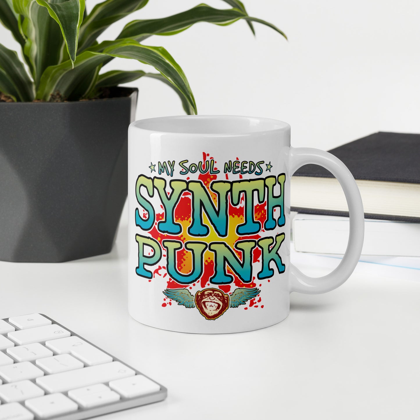 Synth Punk 11oz White Ceramic Soul Mug
