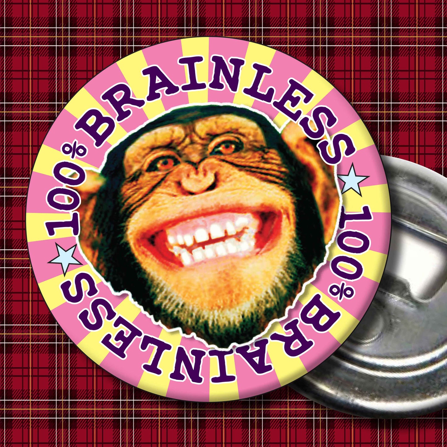 100% Brainless Badge + Bottle Opener