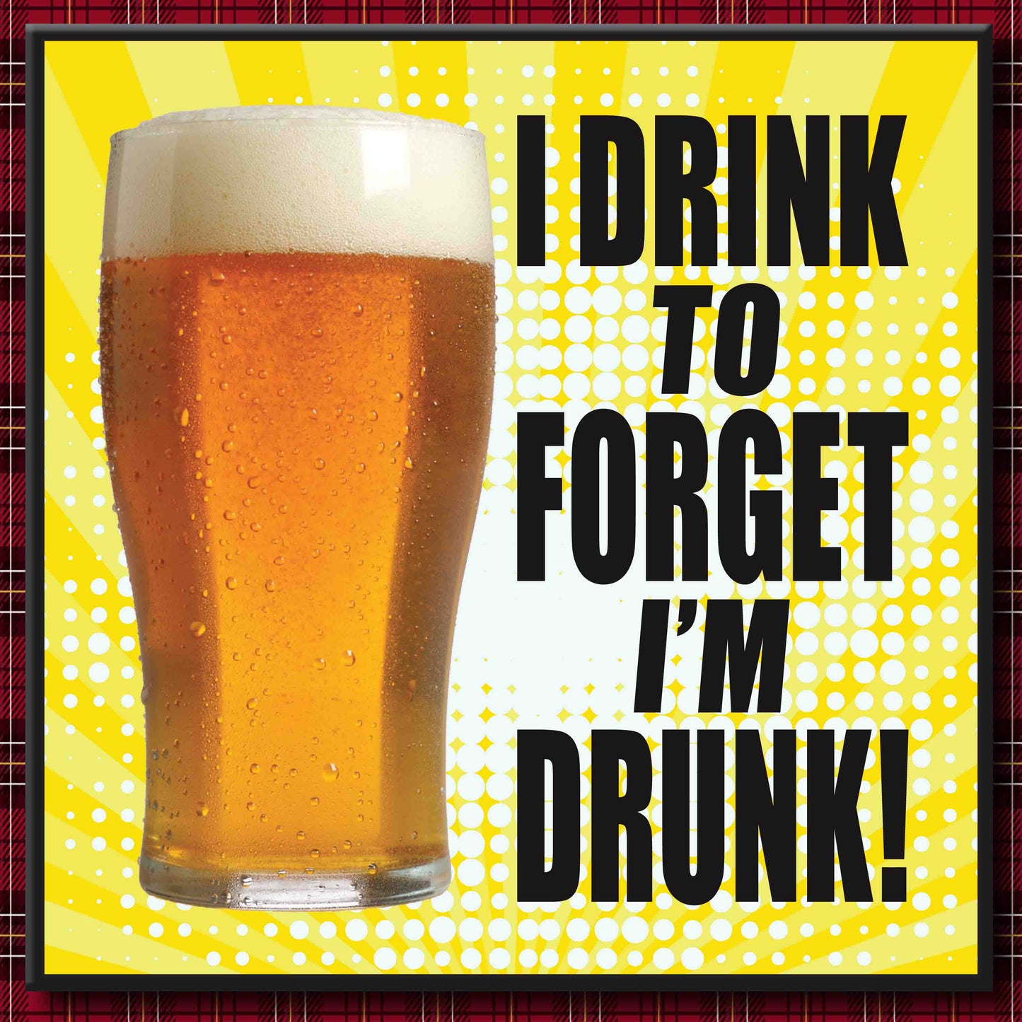 Drink To Forget Art Print + Badge + Bottle Opener + Birthday Card