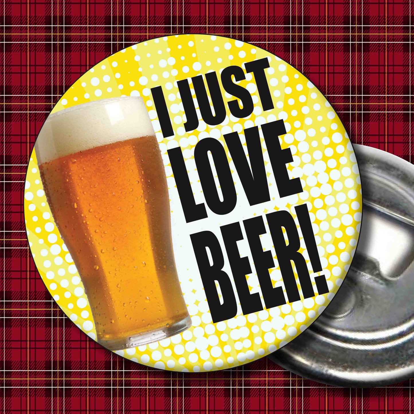 I Love Beer! Art Print + Badge + Bottle Opener + Birthday Card