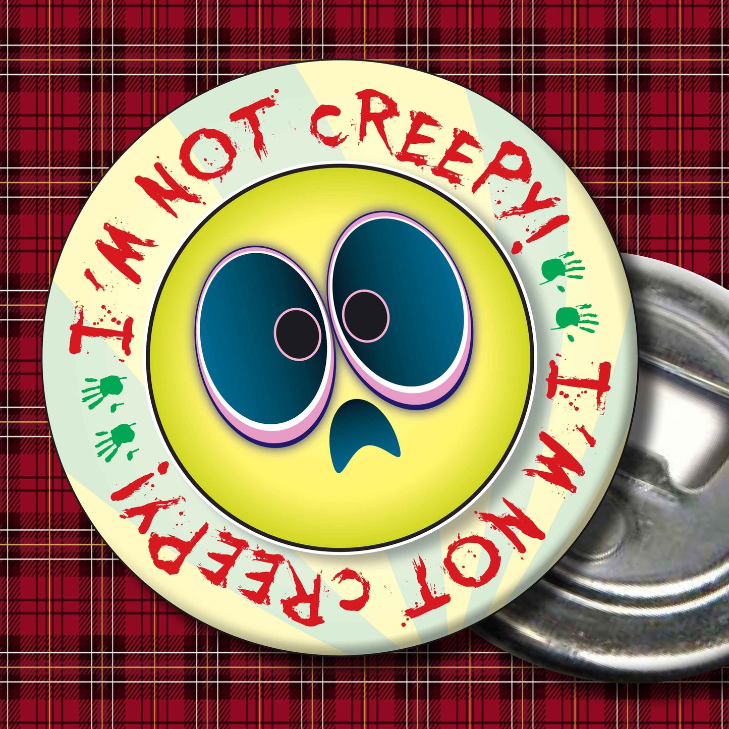 I'm Not Creepy Badge + Bottle Opener