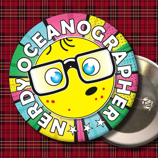 Oceanographer Metal Pin Badge + Bottle Opener