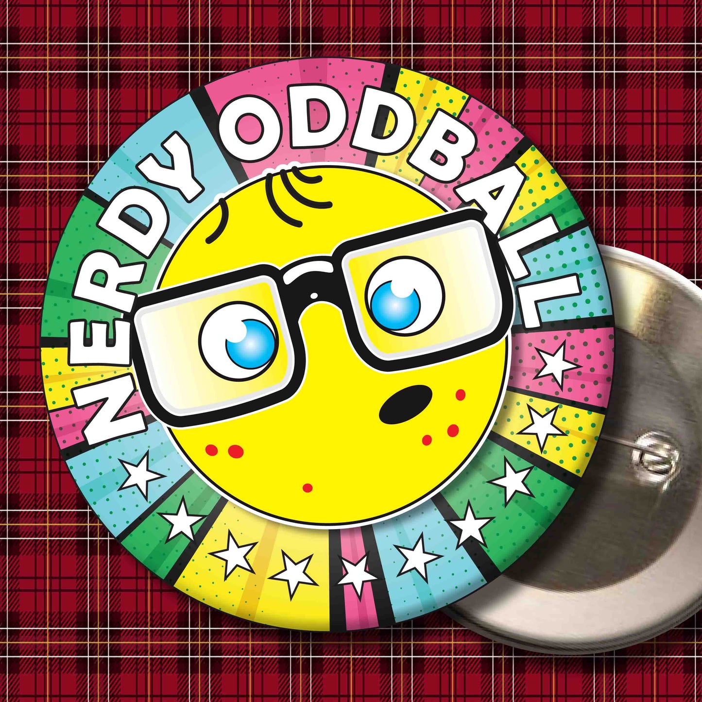 Oddball Metal Pin Badge + Bottle Opener