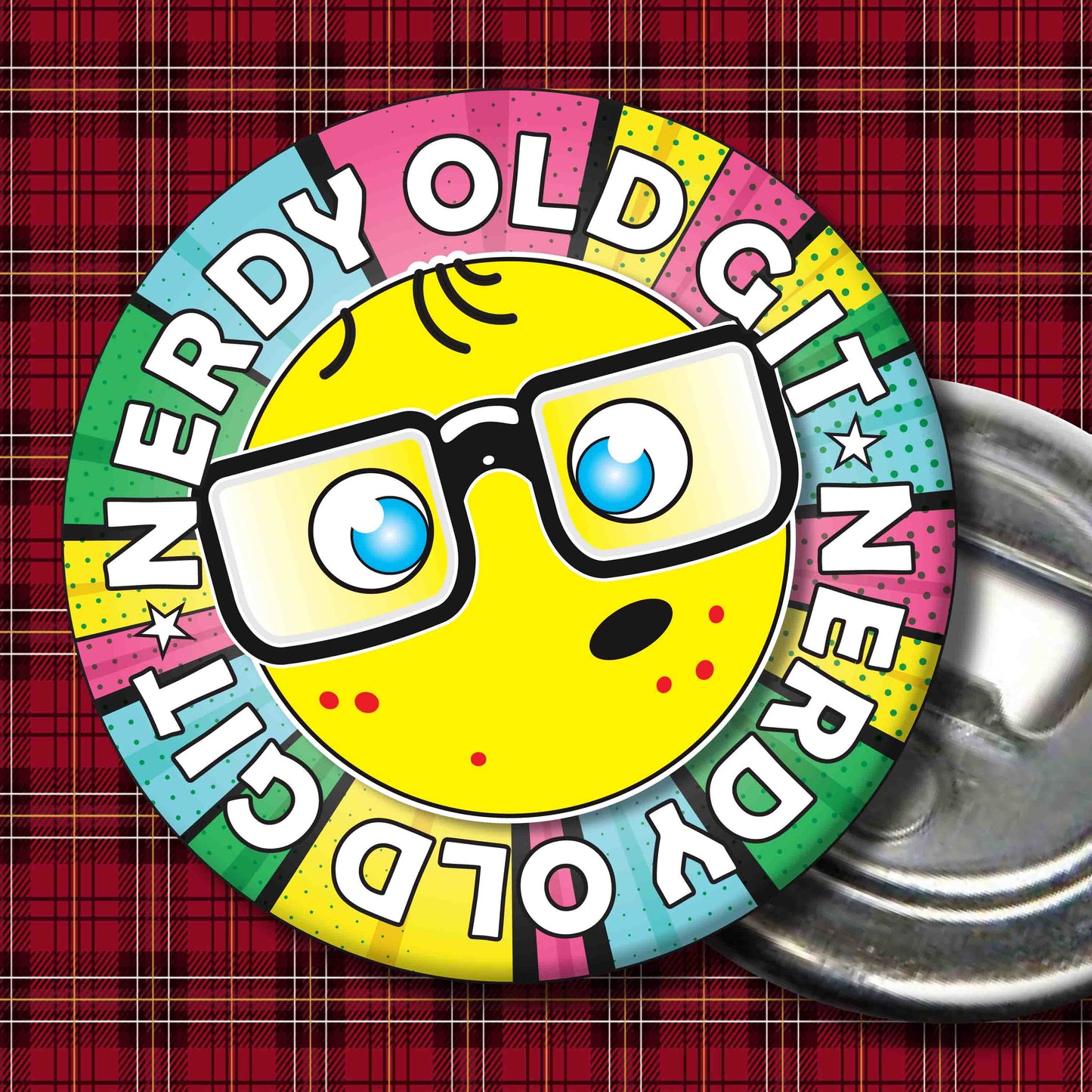 Old Git Metal Pin Badge + Bottle Opener