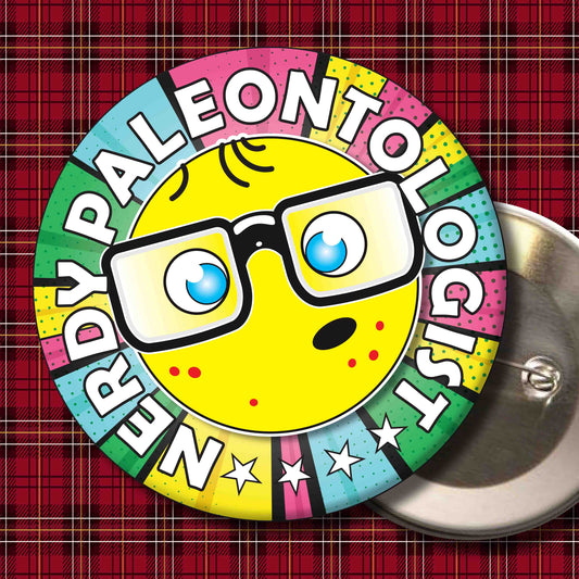 Paleontologist Metal Pin Badge + Bottle Opener