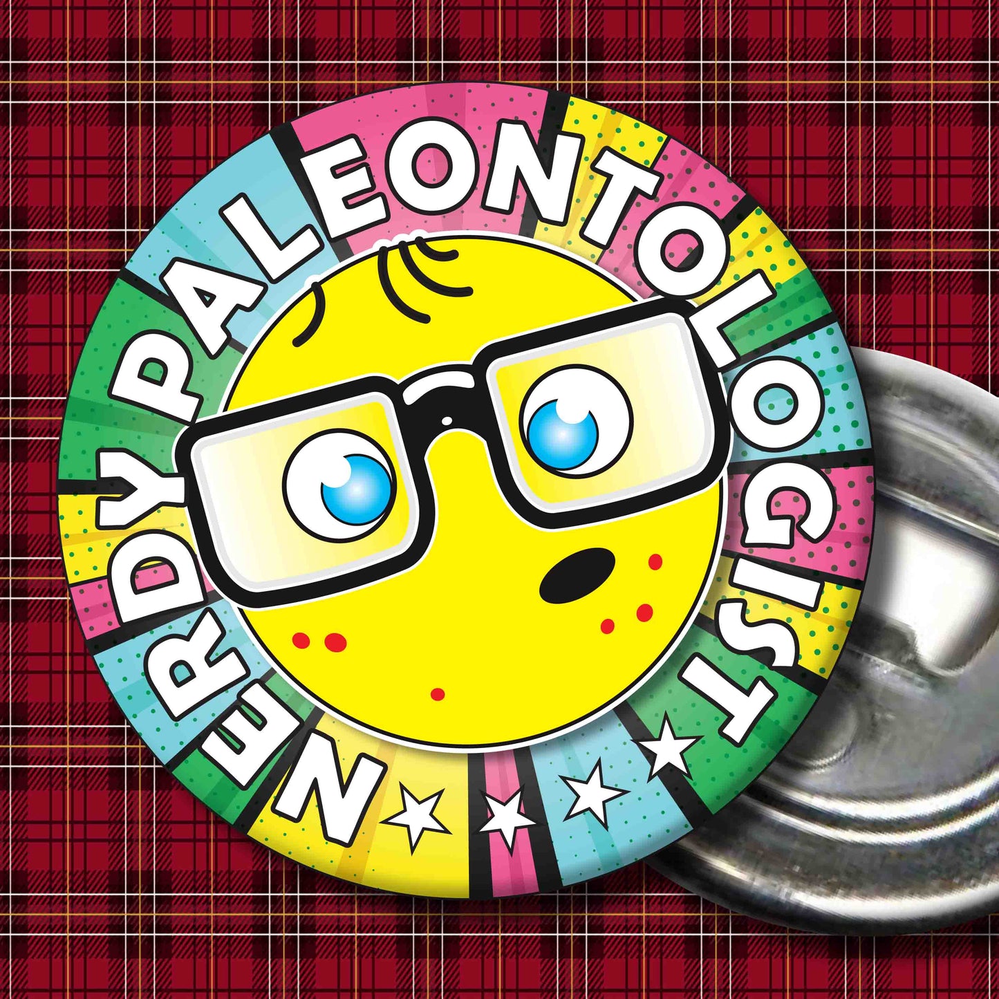 Paleontologist Metal Pin Badge + Bottle Opener