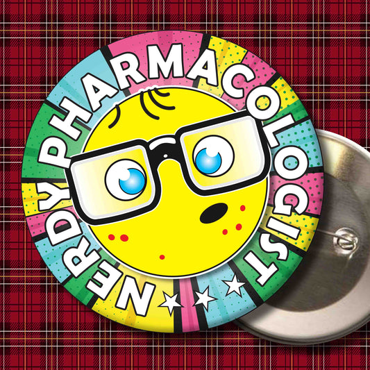 Pharmacologist Metal Pin Badge + Bottle Opener