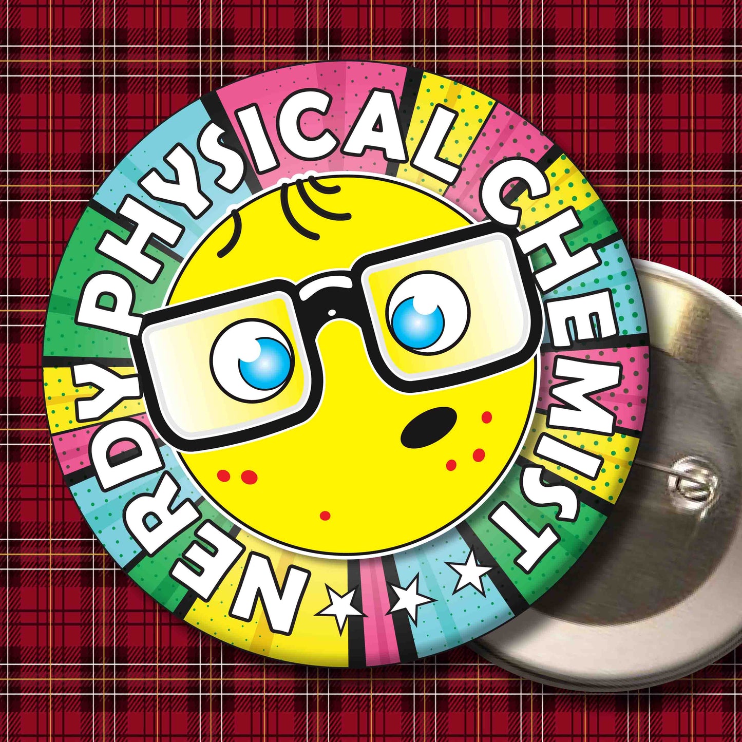 Physical Chemist Metal Pin Badge + Bottle Opener