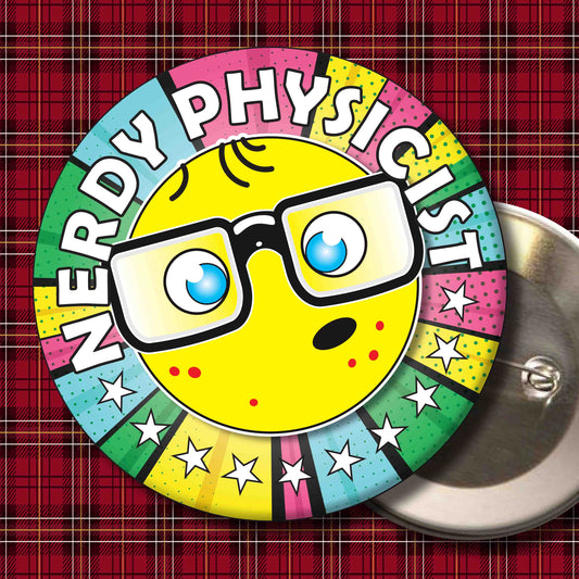 Physicist Metal Pin Badge + Bottle Opener