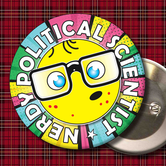 Political Scientist Metal Pin Badge + Bottle Opener