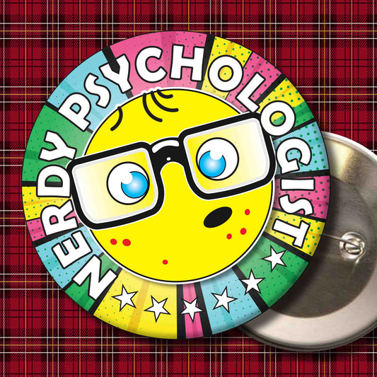 Psychologist Metal Pin Badge + Bottle Opener