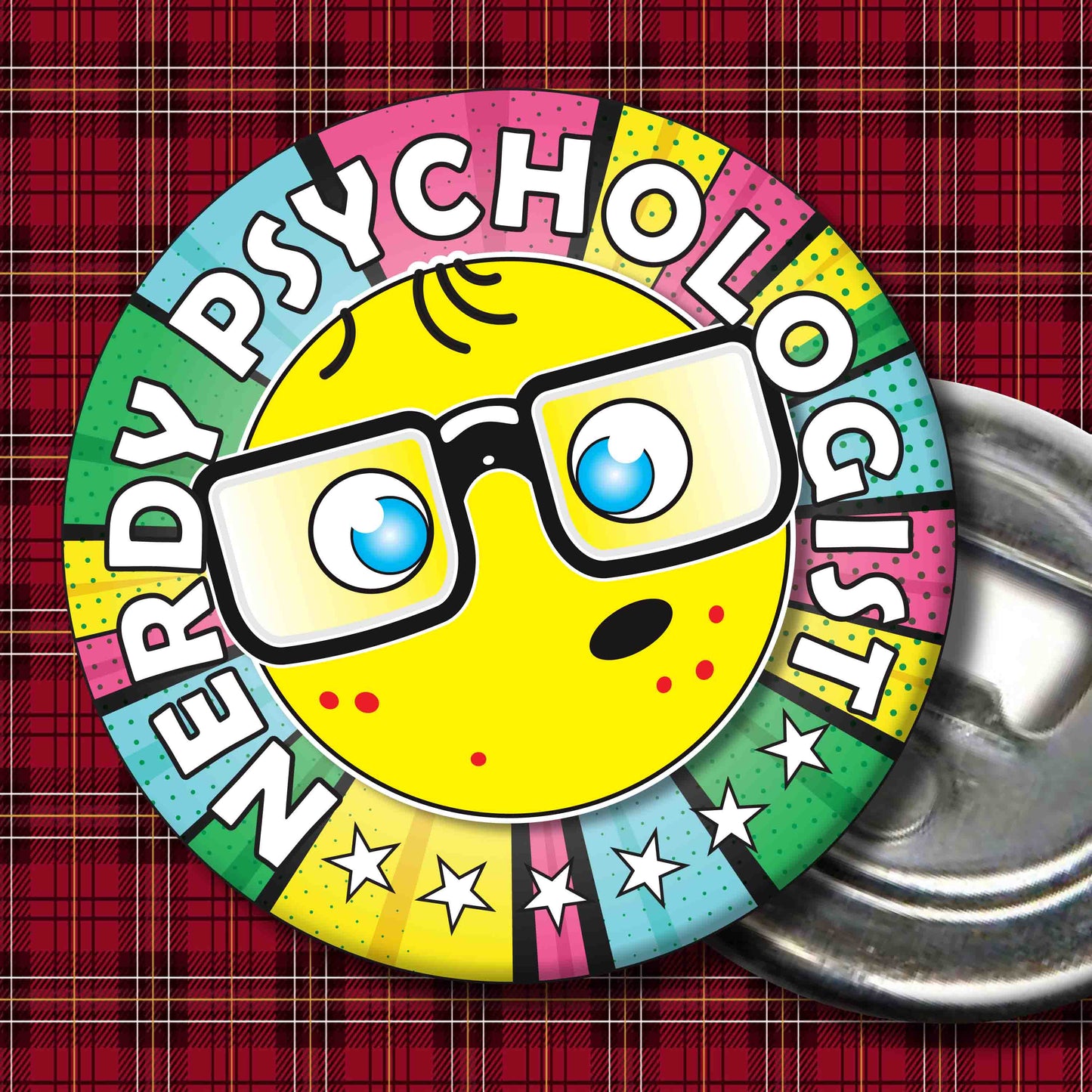 Psychologist Metal Pin Badge + Bottle Opener