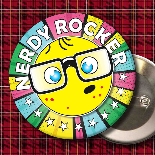 Rocker Metal Pin Badge + Bottle Opener