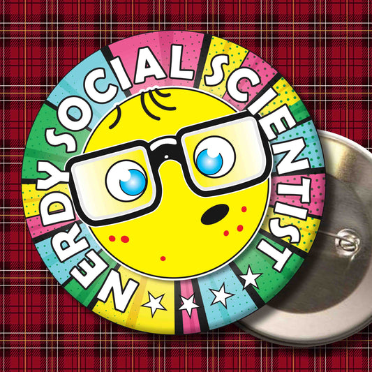Social Scientist Metal Pin Badge + Bottle Opener