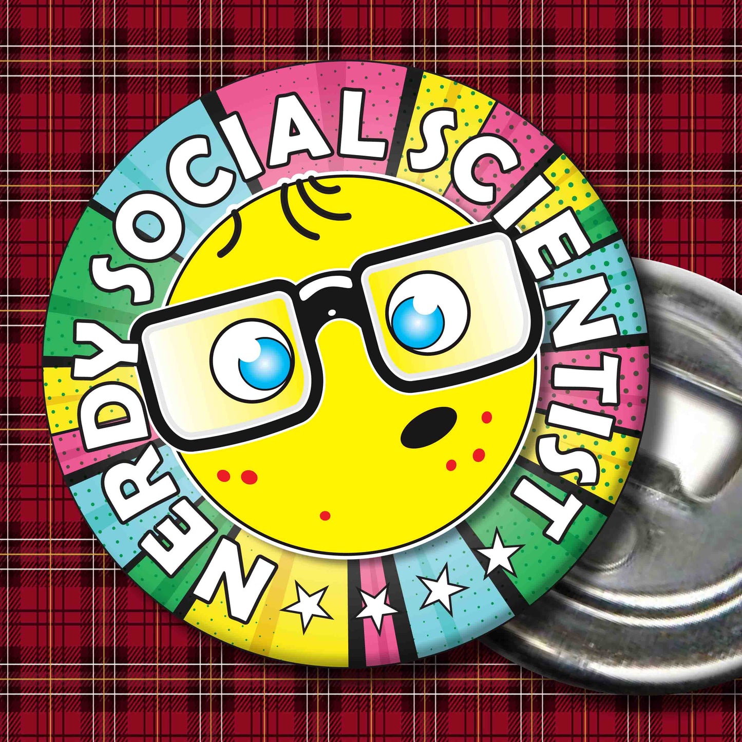 Social Scientist Metal Pin Badge + Bottle Opener