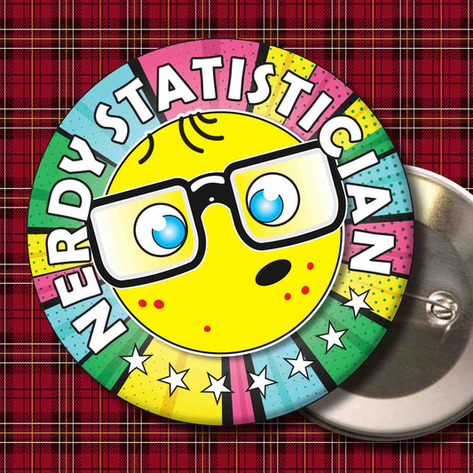 Statistician Metal Pin Badge + Bottle Opener