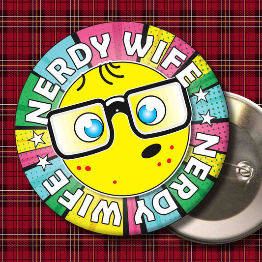 Wife Metal Pin Badge + Bottle Opener